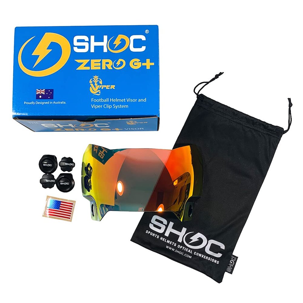 Shoc Zero G Plus Visor for Riddell SpeedFlex Football Helmets  Inferno