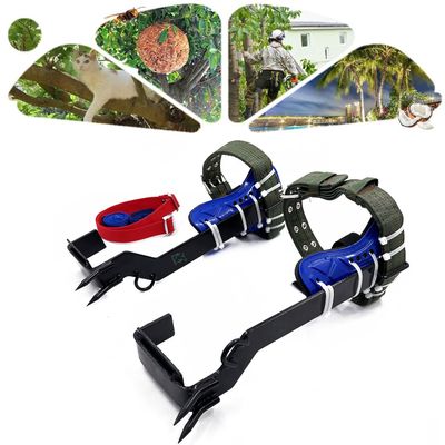 HongK- Upgraded Tree Climbing Spike Set Safety Adjustable Belt Lanyard Rope Rescue Belt 2 Gears [P/N: ET-OUTDOOR002-A-RAW]