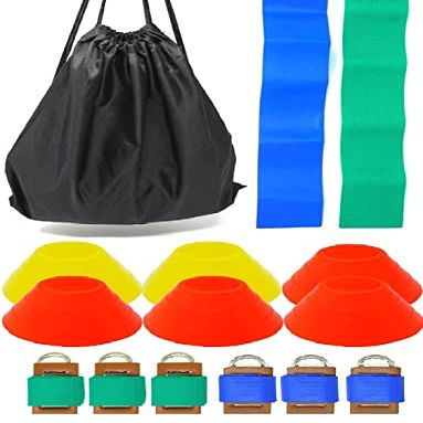 Merz67 LLC Flag Football Set w/ 6 Cones and Travel Bag for 6,12 or 24 Players (6 Player)
