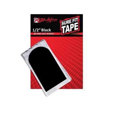 KR Strikeforce Sure Fit Tape Black Pack of 30-1/2 Inch