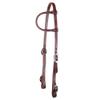 Billy Royal Oiled Hermann Oak One Ear Quick Change Buckle End Headstall | 5/8" Wide Leather | Stainless Steel Hardware | Horse Headstall for Work and Training | Size Large Horse