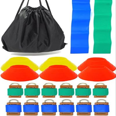Merz67 Flag Football Set w/ 6 Cones & Travel Bag for 6, 12 or 24 Players (12 Player)