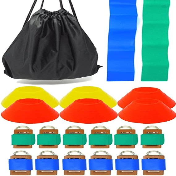 Merz67 Flag Football Set w/ 6 Cones & Travel Bag for 6, 12 or 24 Players (12 Player)