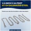 Five Oceans Galvanized Anchor Chain, 1/4" x 10' with 2 Shackles Link End, HT G4 High Test - FO4489-G10 view 3