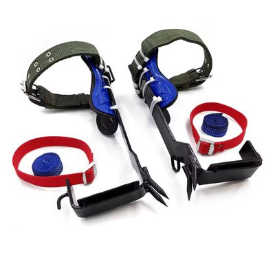 HTTMT- Upgraded Tree/Pole Climber Climbing Spike Kit, Safety Adjustable Belt Lanyard Rope Rescue Belt With 2 Sturdy Gears,Life Adventure,Picking Fruit,Hunting Observation [P/N: ET-OUTDOOR002-A-RAW]