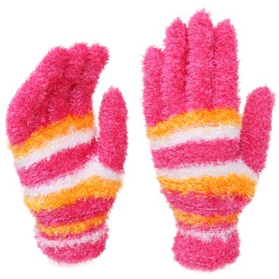 Boutique4Divas Womens Teens Winter Fuzzy Fun Colorful Stretchy Gloves (Hot Pink), One Size