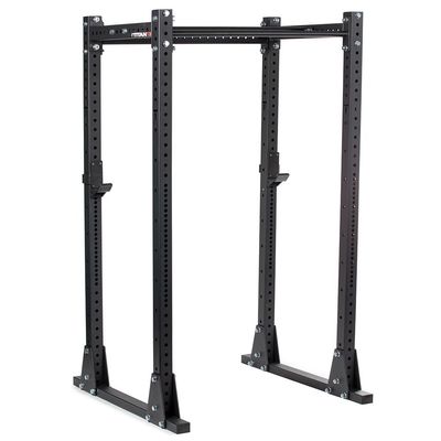Titan Fitness X-3 Series Flat Foot Power Rack, 82" H x 30" D, 1,650 LB Rackable Capacity, Skinny & Fat Pull-Up Bars, Standard J-Hooks, Weight Plate Holders, for Home Garage Gym Training