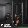 Titan Fitness X-3 Series Flat Foot Power Rack, 82" H x 30" D, 1,650 LB Rackable Capacity, Skinny & Fat Pull-Up Bars, Standard J-Hooks, Weight Plate Holders, for Home Garage Gym Training view 2