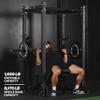 Titan Fitness X-3 Series Flat Foot Power Rack, 82" H x 30" D, 1,650 LB Rackable Capacity, Skinny & Fat Pull-Up Bars, Standard J-Hooks, Weight Plate Holders, for Home Garage Gym Training view 3
