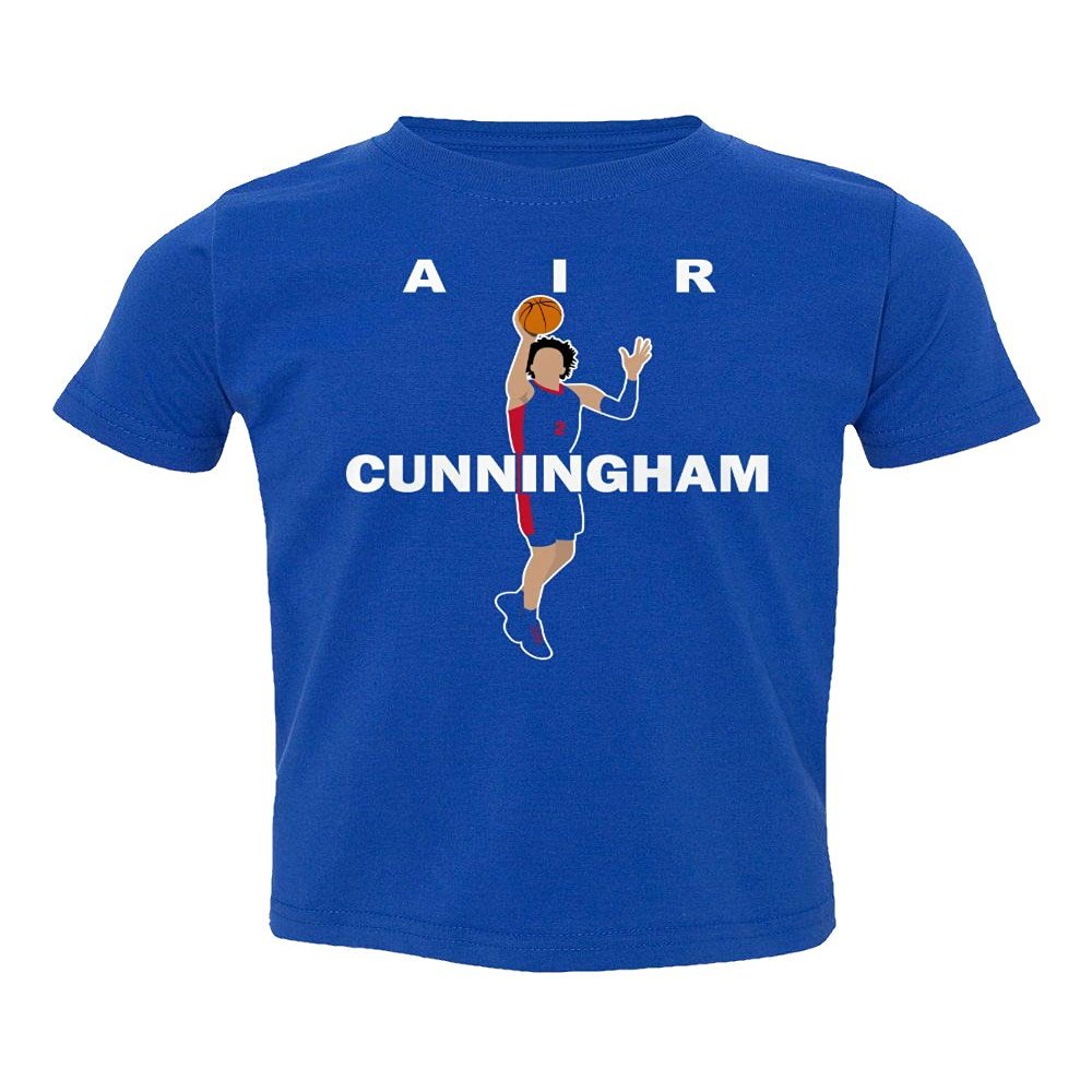 Air Cade Basketball Ball Player Cunningham Draft 2021 Detroit Little Kids Girls Boys Toddler T-Shirt (Royal, 4T)