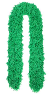 Featherless Super-Sized Faux Feather Boa (Made of Yarn) - U.S. Patent # D814,740. Cut to Length. Made in America (XL, Green)
