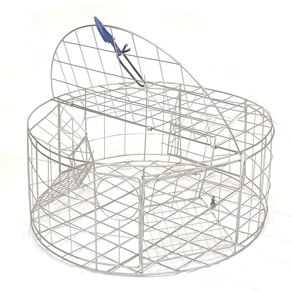 KUFA Sports Crab Trap Crab net Crab Pot (Stainless Steel Round Crab Trap (30x30x12 H))