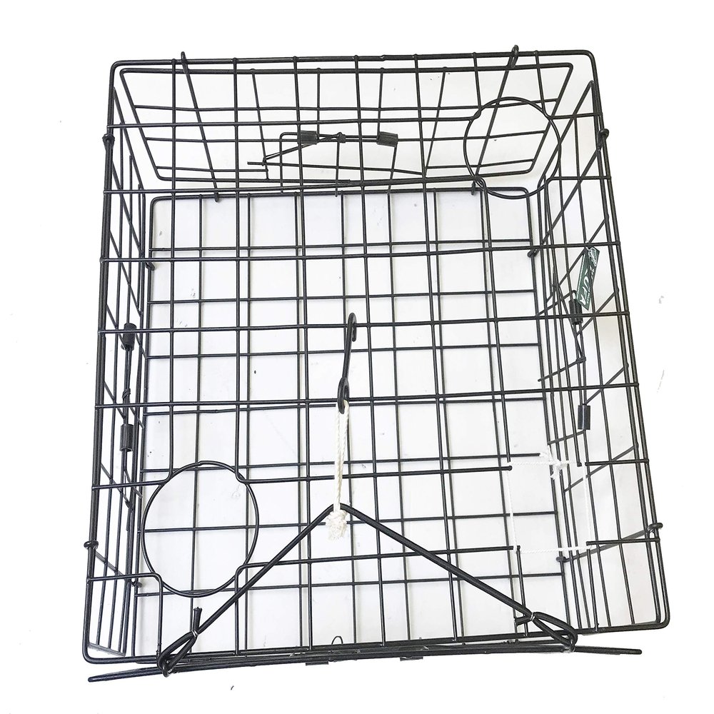 KUFA Sports Crab Trap Crab net Crab Pot (Vinyl Coated Square Crab Trap (24x24x12 H))