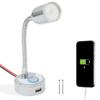 Five Oceans LED Reading Light with USB Charging Port, 12V Warm White, Touch On-Off Switch, Flexible Gooseneck Style RV Interior Lighting for RV, Boat, Camper - FO4599 view 1