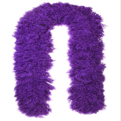 Featherless Super-Sized Faux Feather Boa (Made of Yarn) - U.S. Patent # D814,740. Cut to Length. Made in America (XL, Purple)