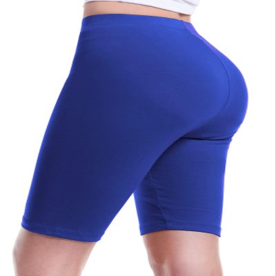 Design by Olivia Women's Basic Solid Active Yoga Biker Shorts Royal Blue M