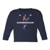 Air Cade Basketball Ball Player Cunningham Draft 2021 Detroit Little Kids Girls Boys Long Sleeve Toddler T-Shirt (Navy, 3T) view 1