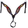 CHALLENGER Horse Western Tooled Leather Rose Headstall Bridle Breast Collar Tack 78FK11B view 2