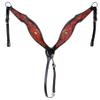 CHALLENGER Horse Western Dreamcatcher Sunflower Tooled Headstall Bridle & Breast Collar Set 78FK12B view 2