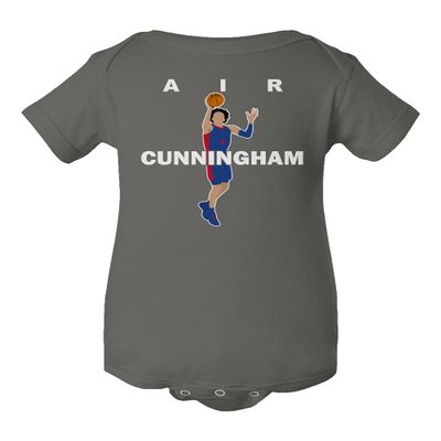 Air Cade Basketball Ball Player Cunningham Draft 2021 Detroit Little Infant Baby Short Sleeve Bodysuit (Gray, 6M)