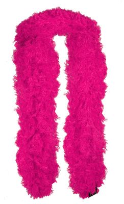 Featherless Super-Sized Faux Feather Boa (Made of Yarn) - U.S. Patent # D814,740. Cut to Length. Made in America (XL, Hot Pink)