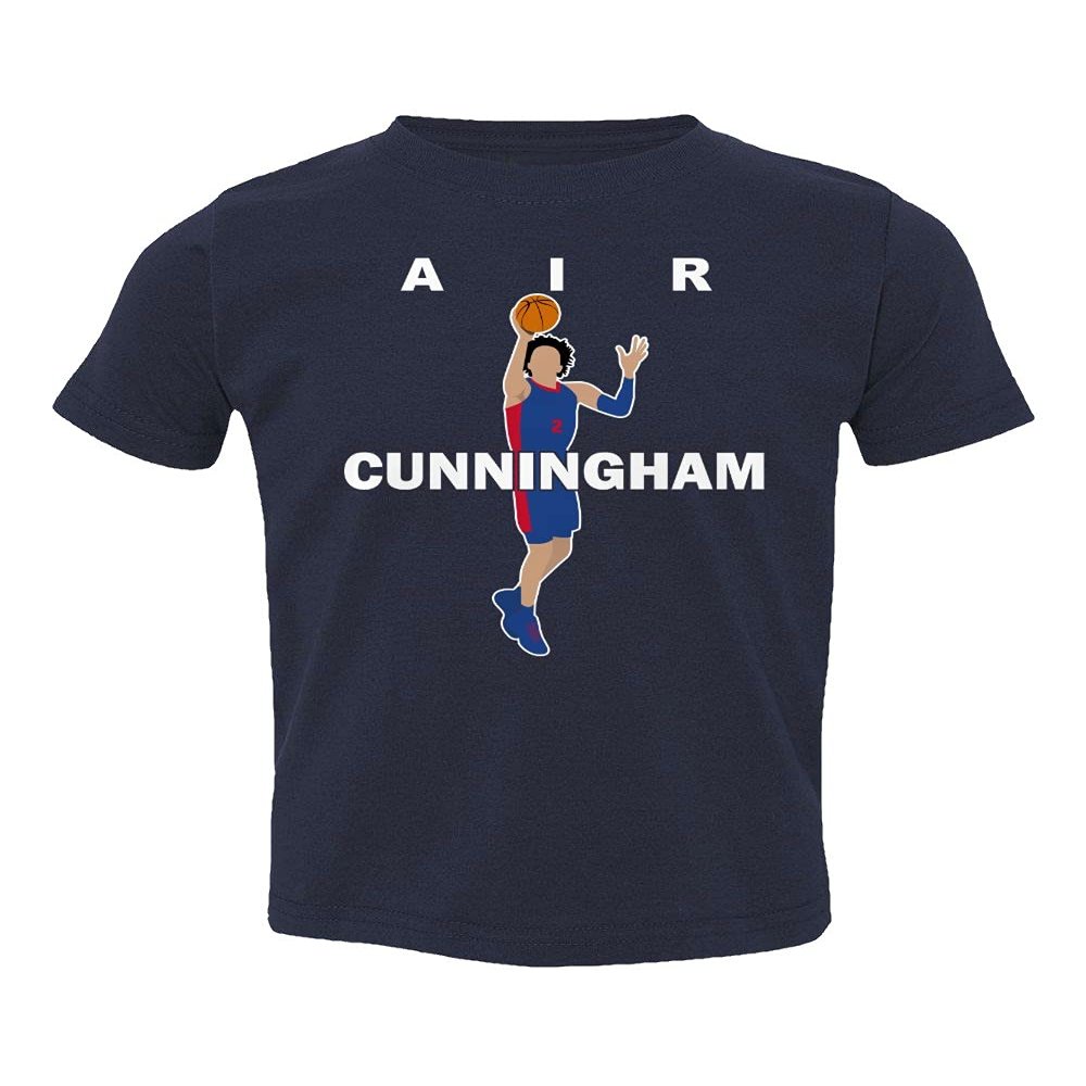 Air Cade Basketball Ball Player Cunningham Draft 2021 Detroit Little Kids Girls Boys Toddler T-Shirt (Navy, 2T)