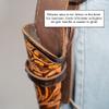 38/357 Caliber Western Leather Gun Holster & Belt - Cowboy Style Single Drop Rig Standard Barrel - Authentic Handmade Hand Tooled (Black, 54) view 3