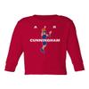 Air Cade Basketball Ball Player Cunningham Draft 2021 Detroit Little Kids Girls Boys Long Sleeve Toddler T-Shirt (Red, 2T) view 1