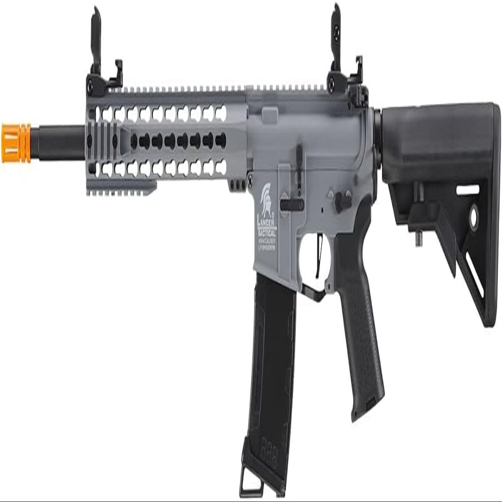 Lancer Tactical Gen 3 Keymod 10'' Nylon Polymer M4 Carbine w/Adjustable Stock (Programmable Fast Trigger & Mosfet)