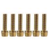Bicycle Accessories 6pcs Mountain Bicycle Handlebar Stem Screw Stem Riser Bolts Stainless Steel Road for Outdoor Cycle Bike Parts (Color : Gold M5) view 1