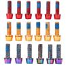 Bicycle Accessories 6pcs 18mm Bike Screws M6 Bicycle Stem Fixing Bolt Mountain Bicycle Repair Tools for Disc Brake V Brake Bike Parts (Color : Red) view 2