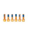 Bicycle Accessories 6pcs 18mm Bike Screws M6 Bicycle Stem Fixing Bolt Mountain Bicycle Repair Tools for Disc Brake V Brake Bike Parts (Color : Gold) view 1