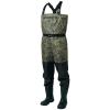 BASSDASH IMMERSE Breathable Ripstop Stocking Boot Foot Fishing Hunting Waders Lightweight Grey Camo Chest Wader for Men Women view 1