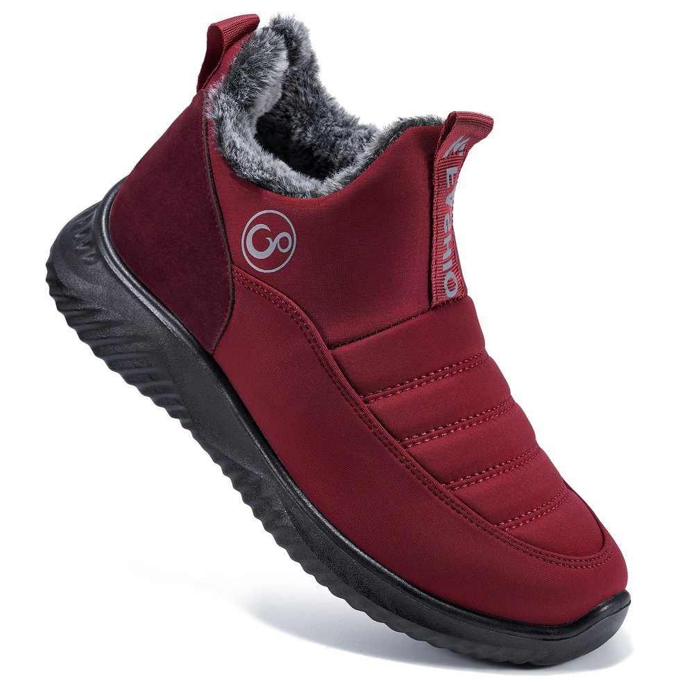 Alicegana Womens Snow Boots Winter: Warm Fur Lined Ankle Booties Waterproof Non Slip Snow Shoes for Outdoor Walking