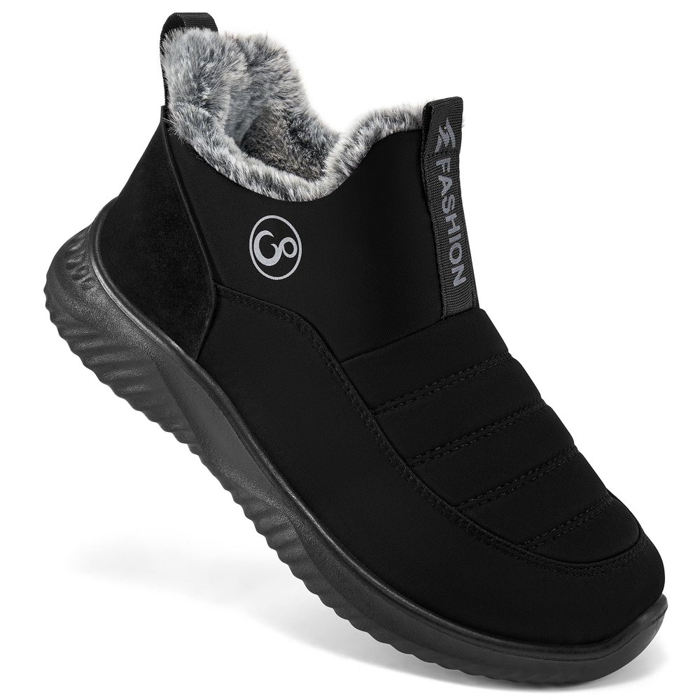 Alicegana Womens Snow Boots Winter: Warm Fur Lined Ankle Booties Waterproof Non Slip Snow Shoes for Outdoor Walking