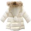EISHOW Toddler Baby Girls Boys Faux Fur Outerwear Jackets Snowsuit Warm Hooded Thicken Fleece Down Coat Winter Hoodie Outwear (Beige,18-24 Months,18 Months,24 Months) view 2