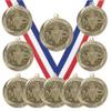 10 Pack of MVP Gold Medals Trophy Award with Neck Ribbons MS2 view 1