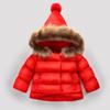 EISHOW Toddler Baby Girls Boys Faux Fur Outerwear Jackets Snowsuit Warm Hooded Thicken Fleece Down Coat Winter Hoodie Outwear (Red,18-24 Months,18 Months,24 Months) view 2