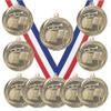 10 Pack of Band Music Gold Medals Trophy Award with Neck Ribbons MS2 view 1