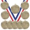 10 Pack of Football Gold Medals Trophy Award with Neck Ribbons MS2 view 1