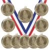 10 Pack of Praying Hands Religious Prayer Gold Medals Trophy Award with Neck Ribbons MS2 view 1