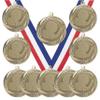 10 Pack of Golf Gold Medals Trophy Award with Neck Ribbons MS2 view 1