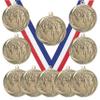 10 Pack of Cross Country Running Gold Medals Trophy Award with Neck Ribbons MS2 view 1