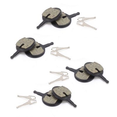 Alomejor Cycling Brake Pads, Disc Brake Pads Resin Semi?Metal 4 Pair Strong Braking for Mountain