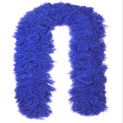 Featherless Super-Sized Faux Feather Boa (Made of Yarn) - U.S. Patent # D814,740. Cut to Length. Made in America (XL, Blue)