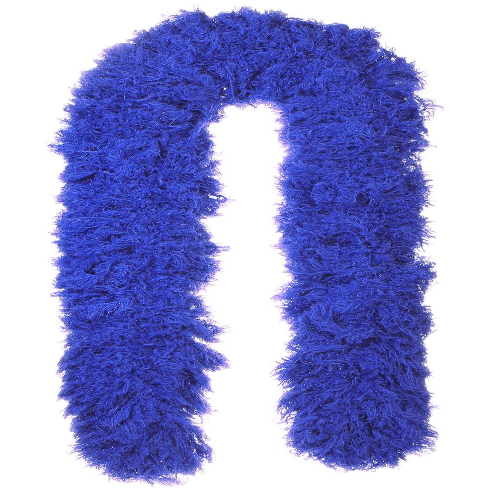 Featherless Super-Sized Faux Feather Boa (Made of Yarn) - U.S. Patent # D814,740. Cut to Length. Made in America (XL, Blue)