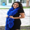 Featherless Super-Sized Faux Feather Boa (Made of Yarn) - U.S. Patent # D814,740. Cut to Length. Made in America (XL, Blue) view 2