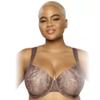 Felina Jessamine Side Smoothing T-Shirt Bra (Sparrow, 44DD) | Full Coverage Lace Bra with Underarm & Back Smoothing | Elegant Everyday Support view 1