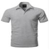 Style by William Solid Short Sleeves Basic Quality Side Slit Performance Polo Shirt Gray S view 1