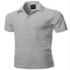 Style by William Solid Short Sleeves Basic Quality Side Slit Performance Polo Shirt Gray S view 3
